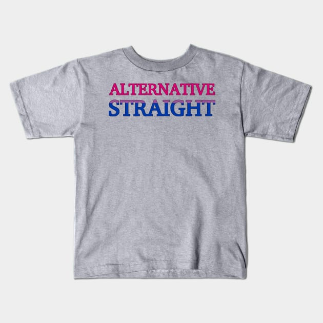 Alternative Straight (Bi Pride Colors) Kids T-Shirt by dikleyt